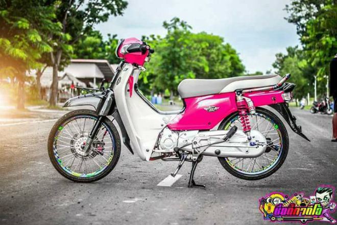 Huyền thoại Honda Dream độ loạt đồ chơi, màu hồng tươi - 9