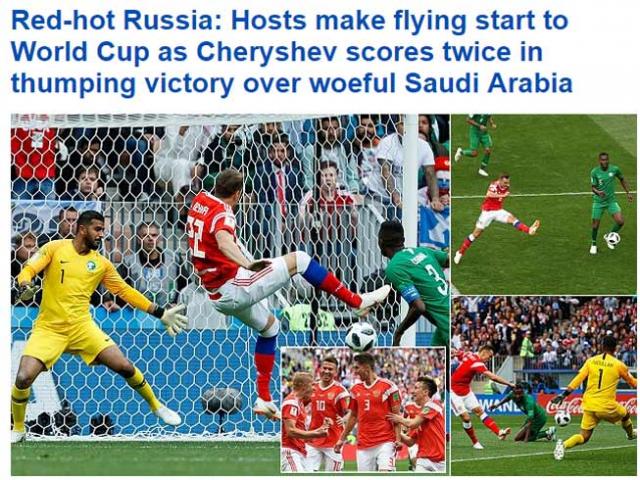 Chủ nhà World Cup, Nga đá “lên đồng”: Báo chí thế giới ví là “lốc đỏ”