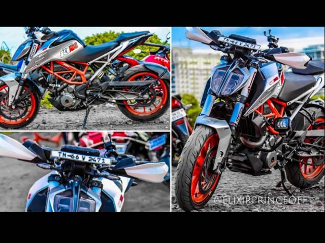 KTM Duke 390 độ màu bạc rực rỡ của Elixir Prince