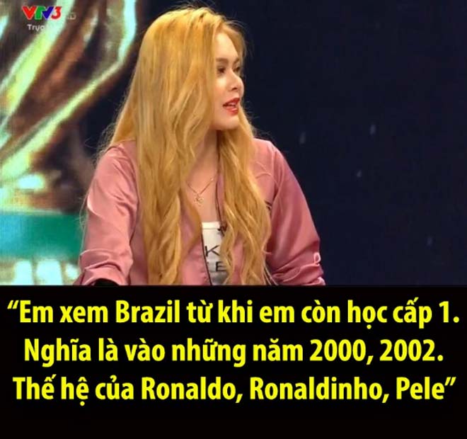 Hot girl Việt lên sóng World Cup &#34;gây bão&#34;: Pele cùng thời Ronaldo, Ronaldinho - 1