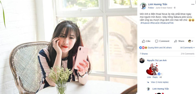 Mạng xã hội “rần rần” với sắc hồng Sakura Pink của Huawei Nova 3e - 5