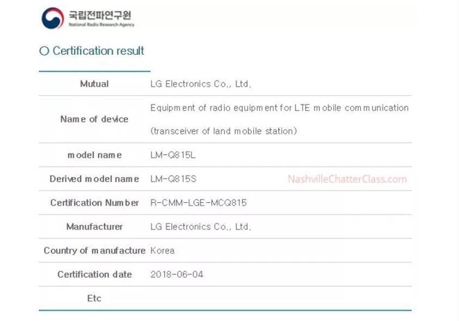LG Q8+ đã đạt chứng nhận tại Hàn Quốc, kế nhiệm LG V30 - 1