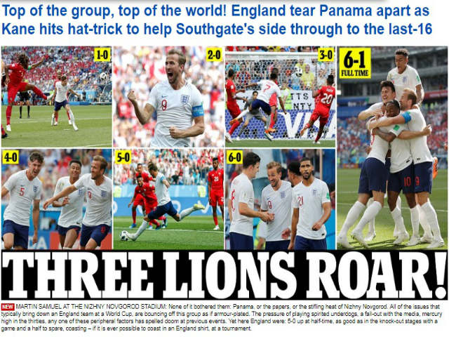 Bóng đá - ĐT Anh đại thắng: Báo chí xứ sương mù "nổ vang trời", ngây ngất với Kane