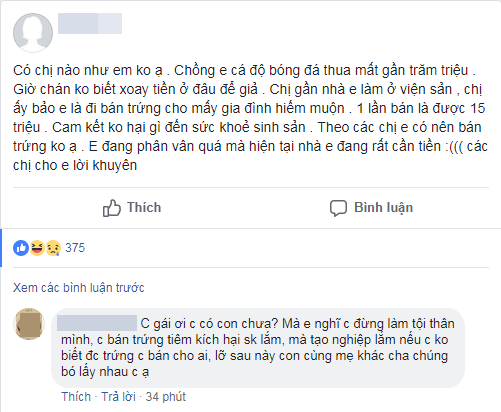Chồng cá độ World Cup thua gần trăm triệu, vợ cay đắng lên mạng “bán trứng” lấy tiền trả nợ - 1