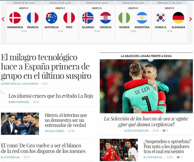 Tây Ban Nha tránh “tử địa” World Cup: Báo chí e ngại hàng thủ, ca ngợi “phép màu” VAR - 1