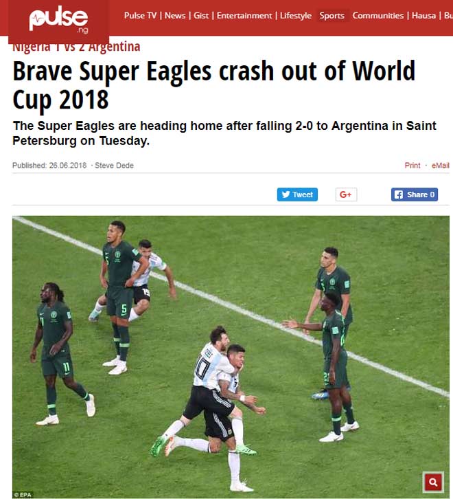 Argentina nghi án trọng tài: Báo Nigeria đòi 3 penalty, chê đội nhà dứt điểm kém - 3