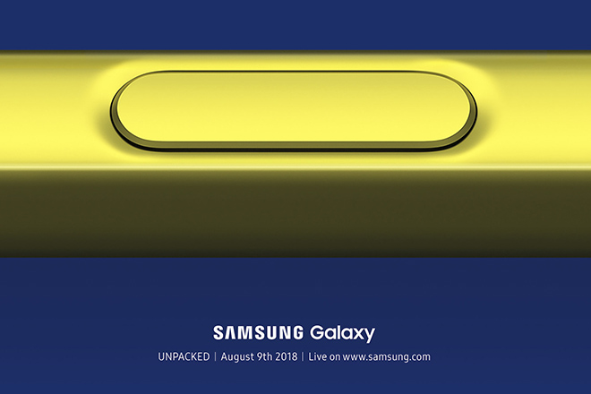 Samsung chính thức gửi thư mời sự kiện Galaxy Note 9 - 1