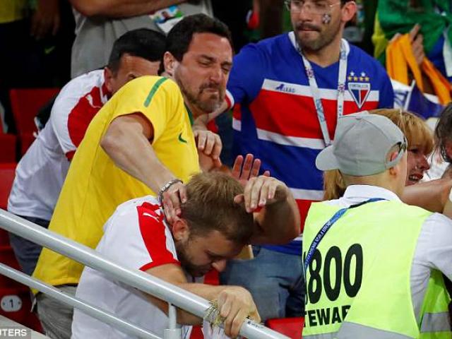 Thế giới - World Cup: Cổ động viên Brazil và Serbia choảng nhau trên SVĐ Nga