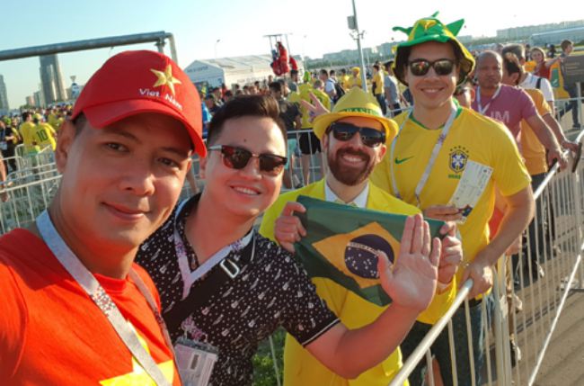 Bình Minh gác công việc sang Nga cổ vũ cho tuyển Brazil - 3