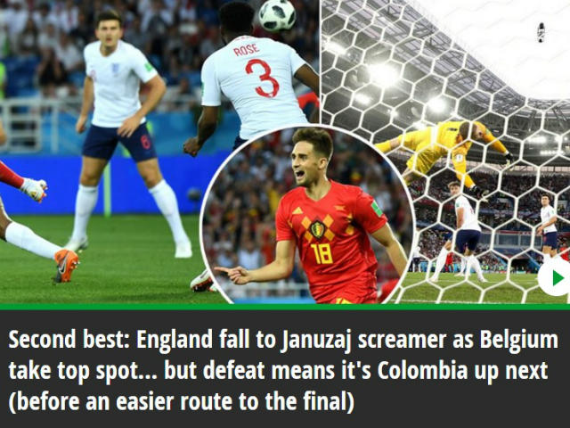Anh ”nhường” Bỉ đầu bảng: Báo chí nức nở, vội mơ chung kết World Cup