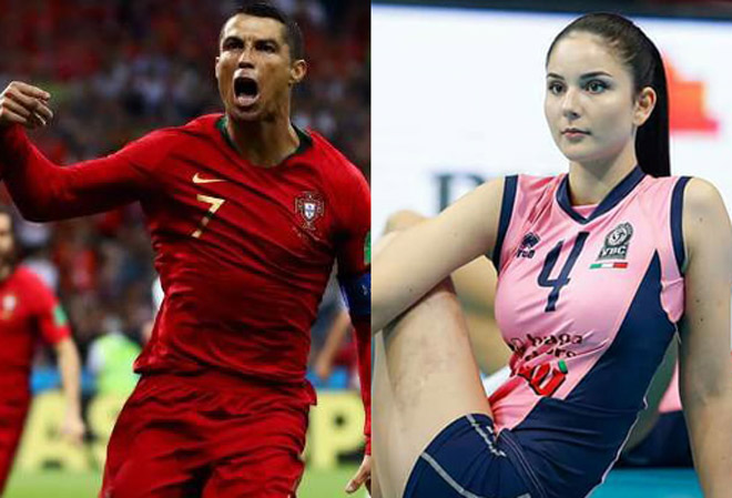 Chân dài bóng chuyền 20 tuổi đẹp như búp bê: Chơi cho Barca lại mê Ronaldo - 1