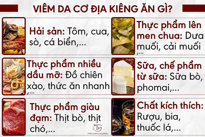 Viêm da cơ địa dị ứng ở tay, chân, mặt người lớn kiêng ăn gì? - 3