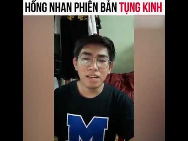 Bạn trẻ - Cuộc sống - Màn cover "Hồng nhan" phiên bản tụng kinh cực hại não