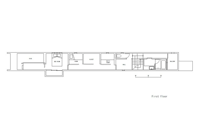 Bản vẽ tầng một của căn nhà.