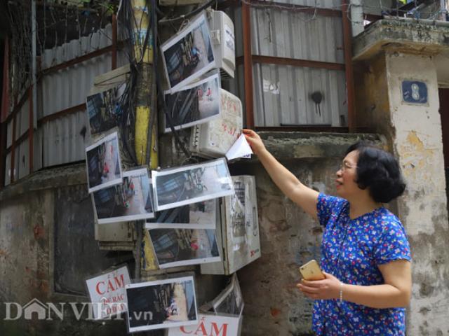 Tin tức trong ngày - Ngõ nhỏ Hà Nội "quá gắt": Dán đầy ảnh người đổ rác trộm