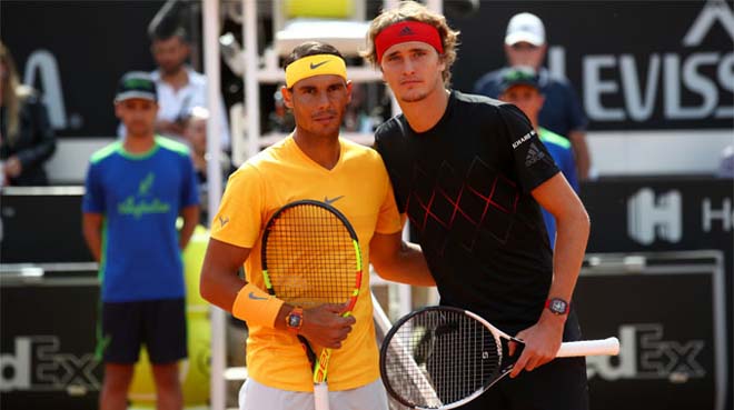 Siêu sao tennis: &#34;Hoàng tử&#34; Zverev mắc 7 lỗi kép, mơ gì lật Djokovic - Nadal - 1