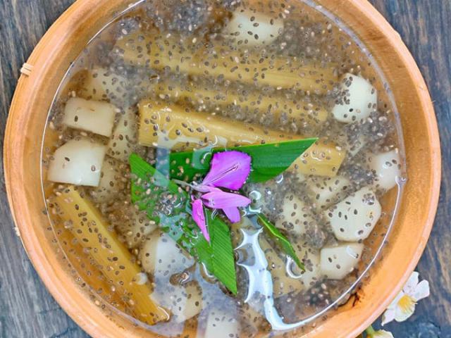 Ẩm thực - Cách nấu nước mía lau củ năng hạt chia đường phèn giải khát ngày hè