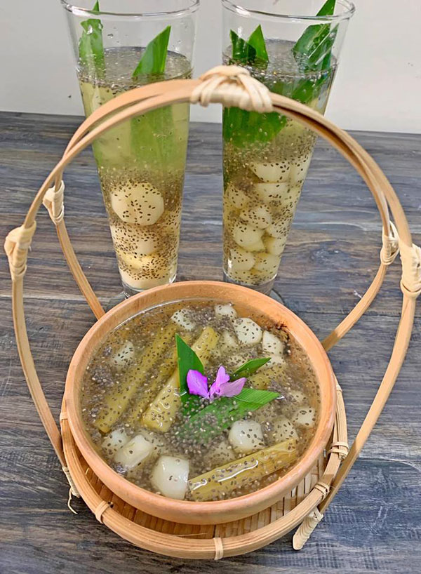 Cách nấu nước mía lau củ năng hạt chia đường phèn giải khát ngày hè - 1