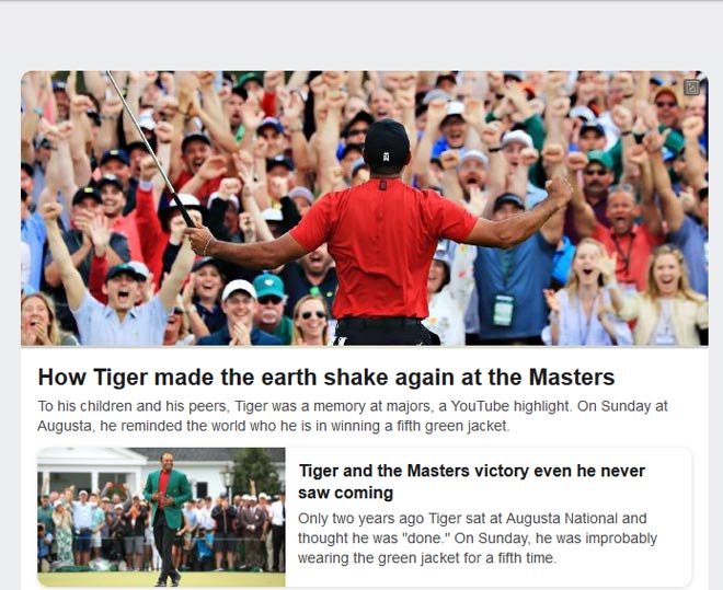 Tiger Woods vô địch chấn động: Báo chí thế giới gọi là điều kì diệu, &#34;nhà Vua&#34; trở lại - 2