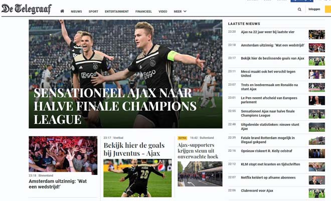 Juventus bị loại sốc Cúp C1: Báo chí choáng ngợp vì Ajax, tiếc nuối Ronaldo - 4