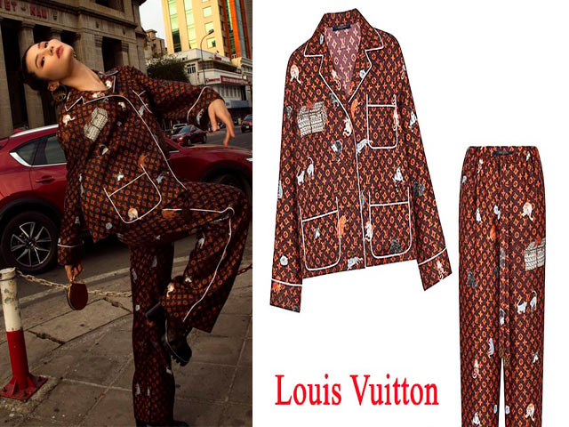 Thời trang - Diễm My "đụng hàng" nữ đại gia Singapore bộ đồ ngủ 103 triệu đồng