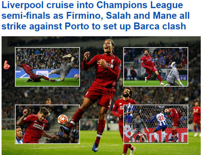 Liverpool hạ Porto cúp C1: Báo Anh ngả mũ bộ tứ siêu đẳng, chờ Salah đấu Messi - 1