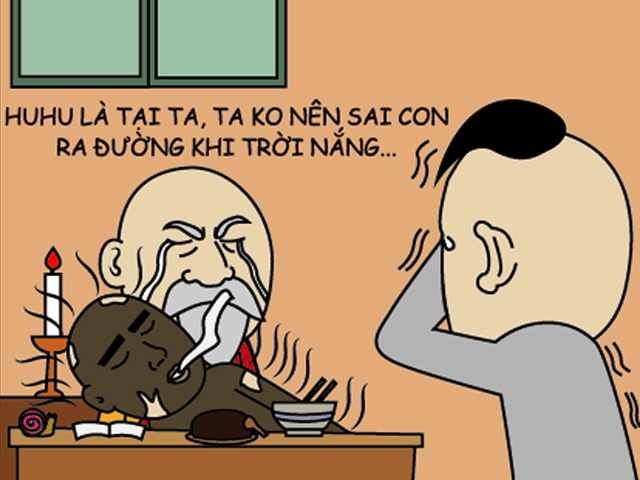 Tranh vui - Ra đường ngày trời nắng 40 độ và cái kết