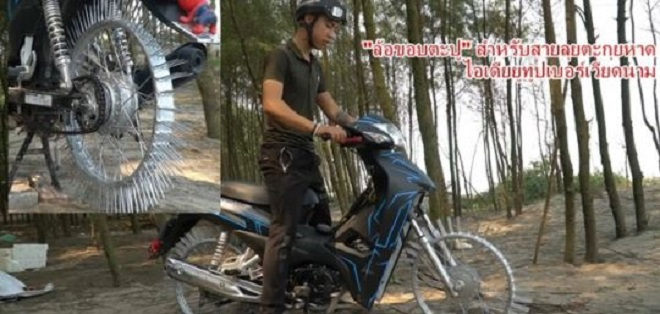 Xe máy gắn đinh của Youtuber Nguyễn Thành Nam lên báo ngoại - 1