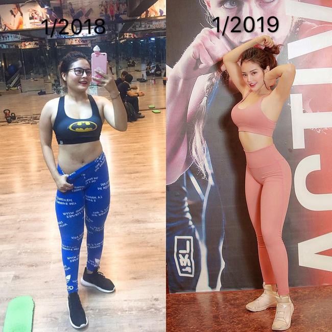 Mới đây, Trà My khiến nhiều người bất ngờ khi khoe ảnh trước và sau khi tập gym.&nbsp;