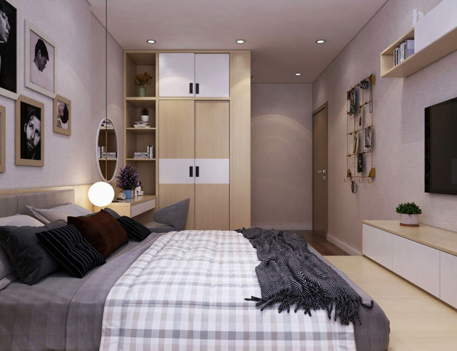 Không gian sang trọng, hiện đại qua việc thiết kế căn hộ nhỏ 55m2 - 5