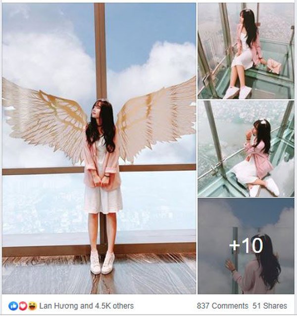 Ngất ngây ngắm các hot girl khoe dáng giữa biển mây. - 1