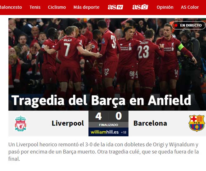 Liverpool gây sốc Barca cúp C1: Báo Anh choáng, khó tin như kì tích Istanbul - 1