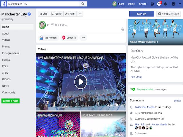 Manchester City vô địch Ngoại hạng Anh, nhưng ai mới là ”ông trùm” trên Facebook?