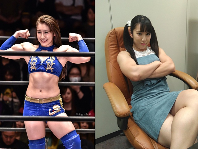 Bạn trẻ - Cuộc sống - Nữ đô vật Nhật Bản sở hữu khuôn mặt búp bê cơ thể lực sĩ