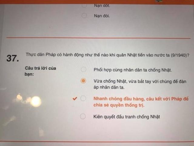 Giáo dục - du học - Đáp án sai trong đề thi Sử vào lớp 10 của Sở Giáo dục Hà Nội