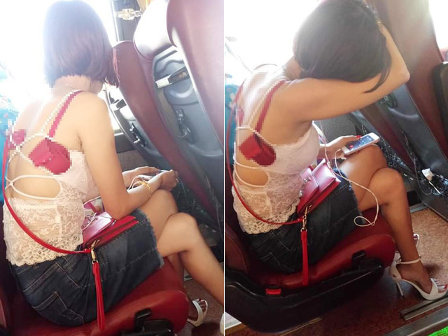 Bạn trẻ - Cuộc sống - Cô gái mặc hớ hênh trên xe khách gây phẫn nộ HOT nhất tuần qua
