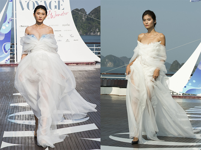 Trên sàn catwalk 5 sao giữa hoang đảo, BST "thời trang thuần khiết" cùng Aquafina gây choáng ngợp giới mộ điệu - 5
