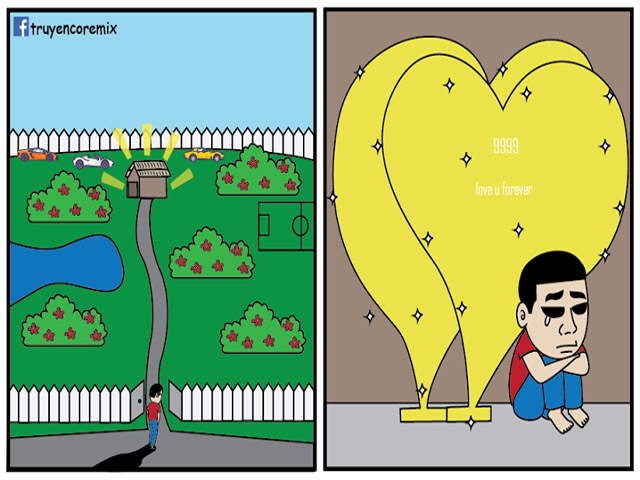 Tranh vui - Một túp lều tranh, hai trái tim vàng