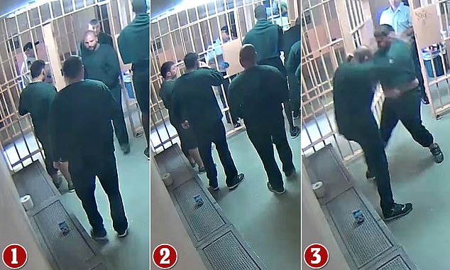 Úc: Vừa nhốt chung 6 giây, 2 tay "anh chị" xông vào đấm đá nhau túi bụi - 1