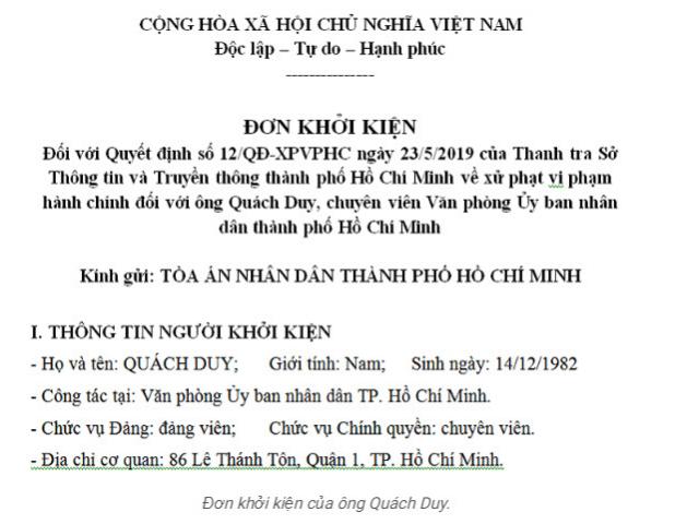 Tin tức trong ngày - Bị phạt vì đăng Facebook, chuyên viên văn phòng khởi kiện