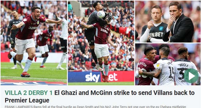 Aston Villa giành vé lên hạng 170 triệu bảng: Báo chí vinh danh người hùng, tiếc Lampard - 2