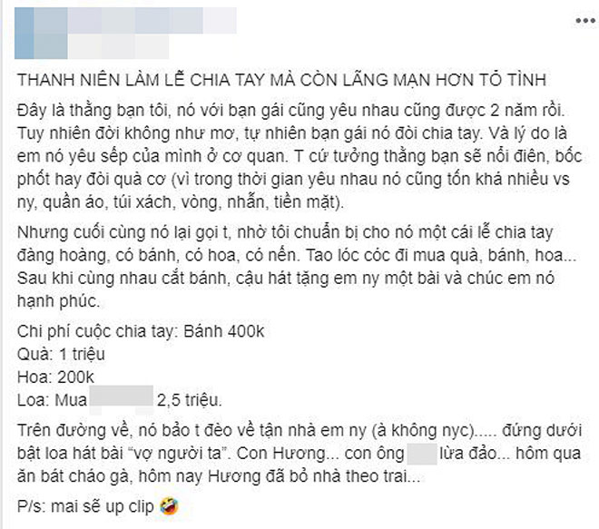 Chia tay người yêu, chàng trai tổ chức tiệc lãng mạn hơn cả tỏ tình - 1