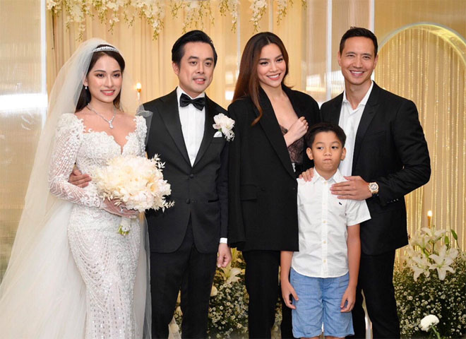 Hà Hồ và con trai xuất hiện bên dàn sao Việt dự đám cưới xa hoa của Dương Khắc Linh - 1