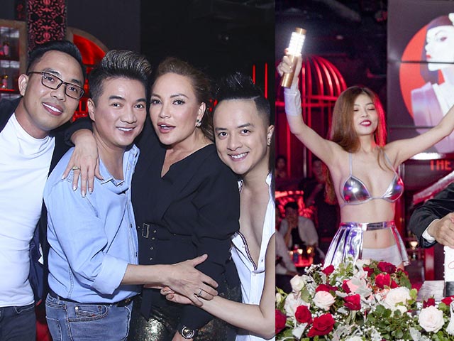 Đời sống Showbiz - Hà Hồ, Mr. Đàm cùng nhiều sao Việt dự sinh nhật Nguyễn Hồng Thuận ở quán bar