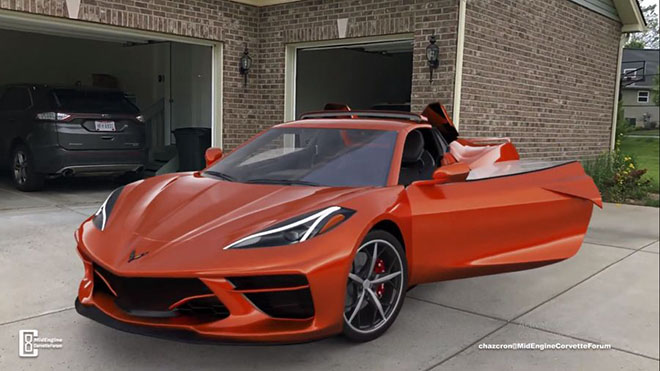 Hình ảnh 3D của Chevrolet Corvette mui trần thế hệ mới, mạnh mẽ như rồng lửa - 1