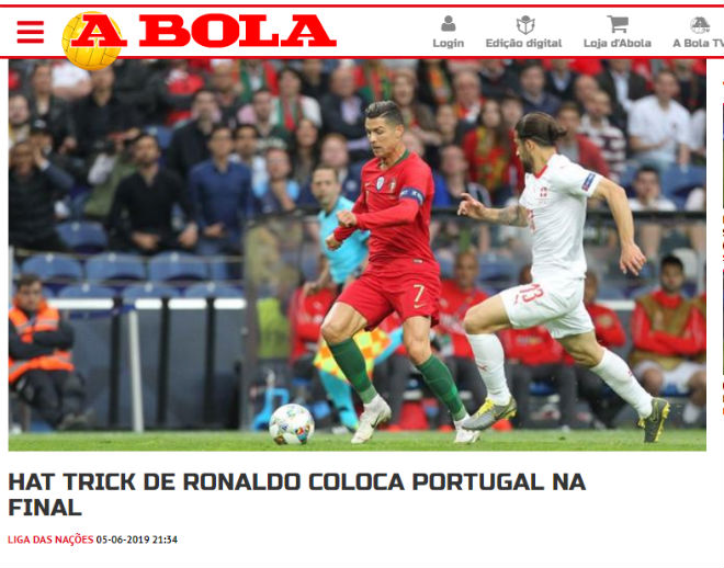 Ronaldo hat-trick siêu đẳng: Báo chí ngả mũ, gọi là &#34;phép màu Bồ Đào Nha&#34; - 1