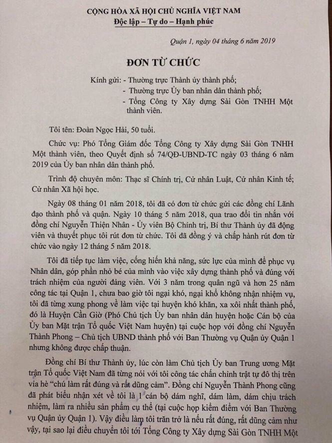 Lãnh đạo Ban Tổ chức Thành ủy nói về việc điều chuyển ông Đoàn Ngọc Hải - 1