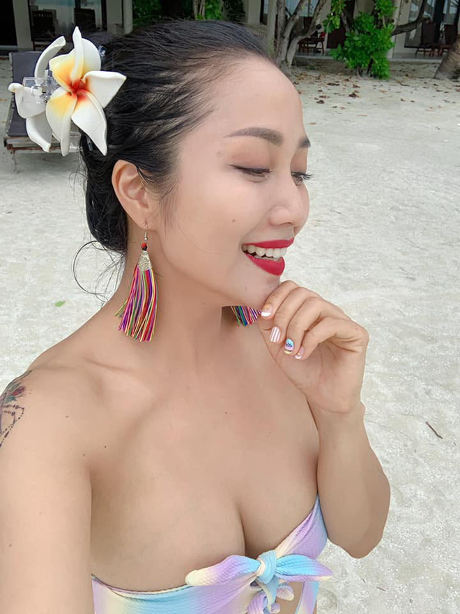 U40 Hiền Thục - &#34;mẹ 3 con&#34; Ốc Thanh Vân mặc bikini, khoe cơ thể sexy bất ngờ - 2