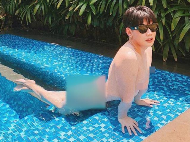 Đời sống Showbiz - Đào Bá Lộc tung ảnh nude 100% thả dáng trong bể bơi, bị chỉ trích phản cảm