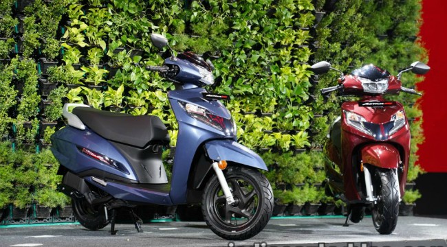 Cận cảnh Activa 125 BS-VI phiên bản màu xanh.